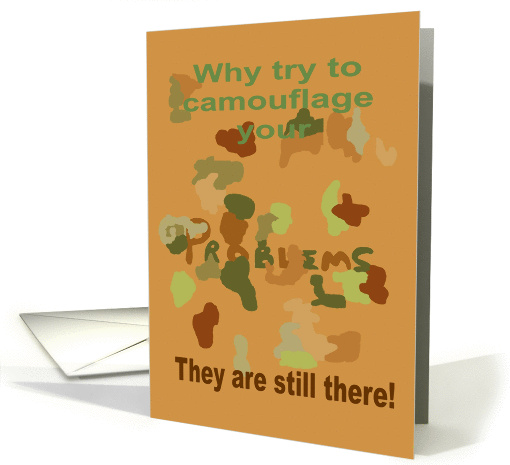 Can't camouflage problems card (76234)