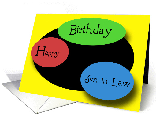 Happy Birthday Son in Law card (132710)
