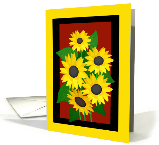 Sunflowers card (132726)