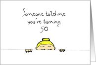Turning 50 card