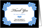 Sympathy Thank You Forget Me Not Flowers card