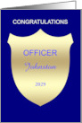 Police Academy Gold Badge Graduation card