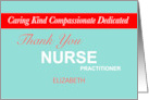 Thank You with Kind Words for Nurse Practitioner card