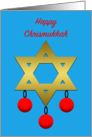 Interfaith Happy Chrismukkah Star of David and Ornaments card