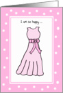 Bridesmaid Thank You -- Sweet Dreams in Pink card
