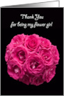 Flower Girl Thank You Beautiful Pink Roses card