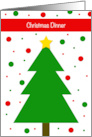 Invitation Christmas Dinner Christmas Tree and Dots card