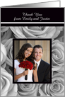 Elegant Roses Wedding Photo Thank You Card