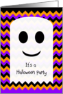 Halloween Party Invitation with Cute Ghost card