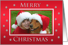 Personalized Christmas Photo Cards -- Merry Christmas in Red card