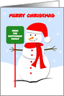 Custom Christmas Card with Snowman card