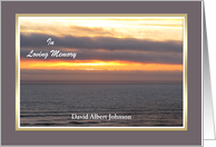 Sympathy Thank You Sunset over Water card