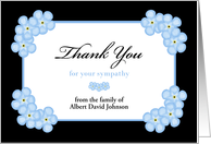 Sympathy Thank You Card -- Forget Me Not Flowers card
