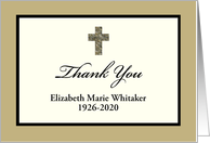 Custom Sympathy Thank You Card -- Cross card