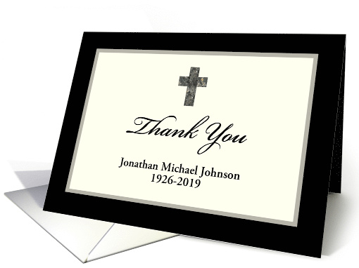 Custom Sympathy Thank You Cross card (1075360)