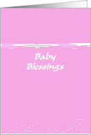 Baby Blessings - Girl card