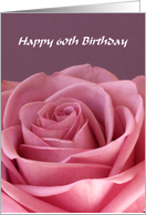 60th Birthday Card -- Rose card