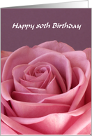 80th Birthday Card -- Rose card