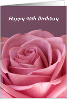90th Birthday Card -- Rose card