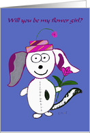 Flower Girl Card -- The Dog card