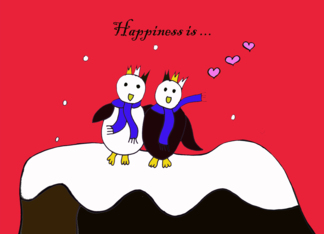Penguin Valentine -- Happiness is