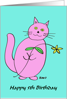 5th Birthday card