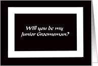 Junior Groomsman Card -- Black and White Graphic card