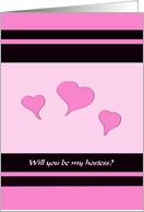 Will you be my hostess? card