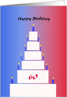 60th Birthday Cake card