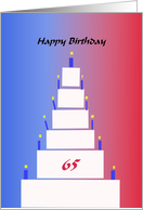65th Birthday Cake card