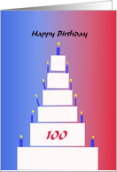 100th Birthday Cake card