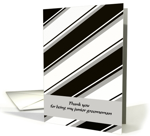 Thank you for being my junior groomsman card (137857)