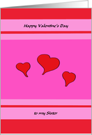 Sister Valentine -- Hearts card