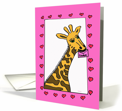 Giraffe Valentine -- Love Giraffe card (143363)