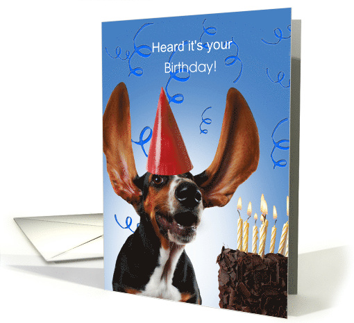 Cute Dog Basset Hound Birthday card (1436568)