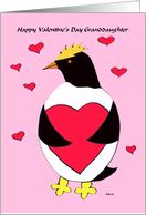 Granddaughter Valentine -- Penguin Love for my Granddaughter card