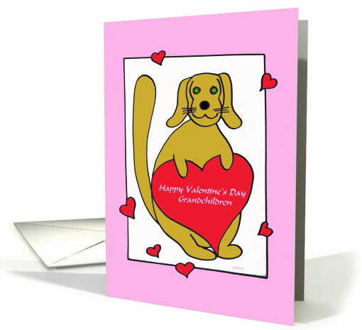 Grandchildren Valentine -- Puppy Love for my Grandchildren card