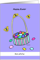 Easter Basket & Butterflies from all of us card