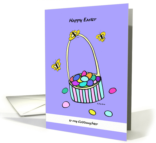 Easter Basket & Butterflies to my Goddaughter card (148442)