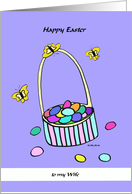 Easter Basket & Butterflies to my Wife card