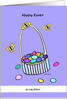 Easter Basket & Butterflies to my Mom card