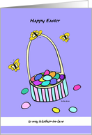 Easter Basket & Butterflies to my Mother-in-Law card
