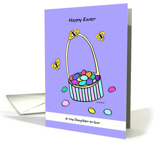 Easter Basket & Butterflies to my Daughter-in-law card (148566)