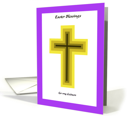 Easter Blessing Cross - Godson card (150335)