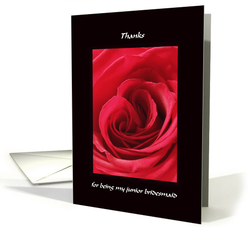 Thanks for being my junior bridesmaid card (151193)