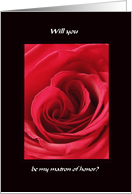 Will you be my matron of honor card