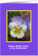 Godmother Mother’s Day Pansy card