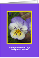 Best Friend Mother’s Day Pansy card