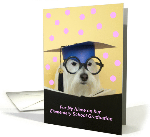 Elementary Graduate Dog -- Niece card (182185)