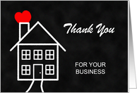 Chalk House Thank You for Your Business from Realtor card
